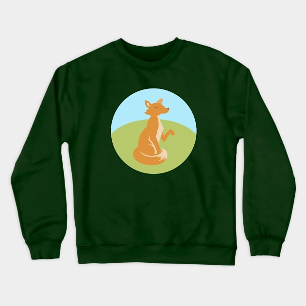 Foxy II Crewneck Sweatshirt by slugbunny